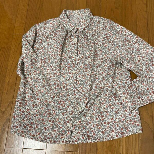 クロコダイル 小花柄 長袖ブラウス
