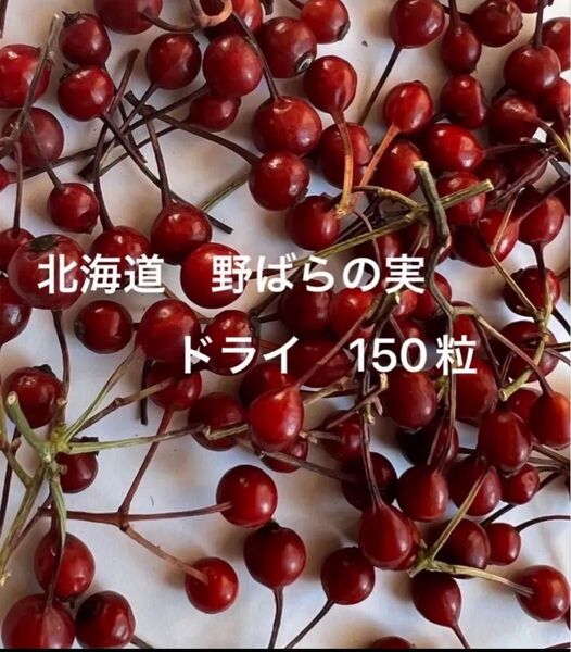 150粒 北海道産 野ばらの実 ドライ ボタニカルキャンドル ハーバリウム