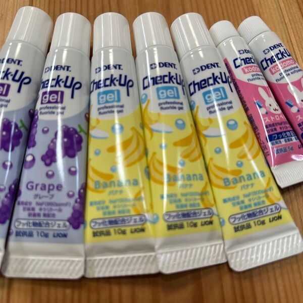 LION試供品 チェックアップジェル グレープ10g×2 バナナ10g×3 ストロベリー5g×2