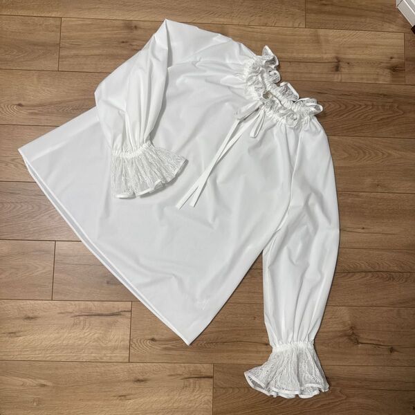 UNITED ARROWS ユナイテッドアローズ レースプリーツブラウス サイズF