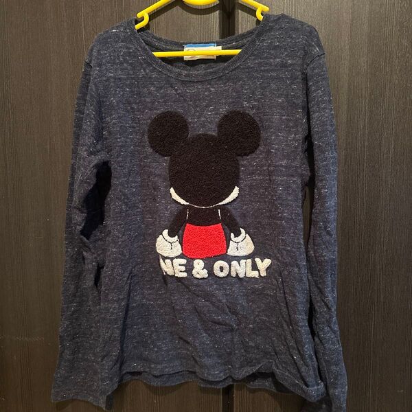 ディズニー カットソー 長袖Tシャツ Tシャツ ミッキーマウス 紺色 140cm