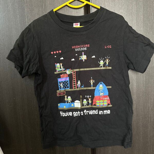 UNIQLO トイストーリー 120cm Tシャツ ブラック プリント 黒 半袖Tシャツ