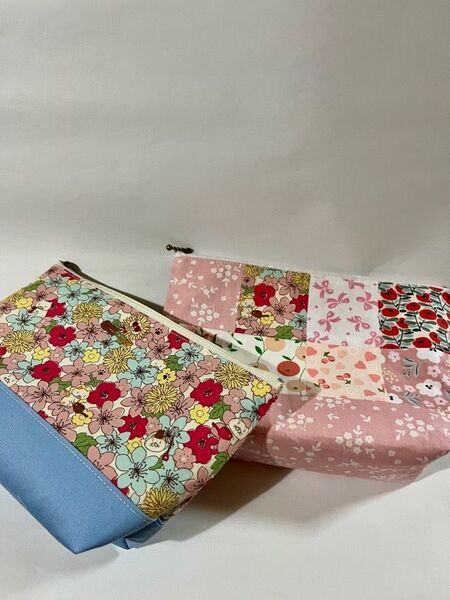 ハンドメイド ポーチ2個セット