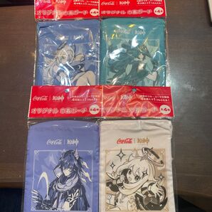 原神 コカ・コーラ オリジナル巾着ポーチ 全4種セット 未使用