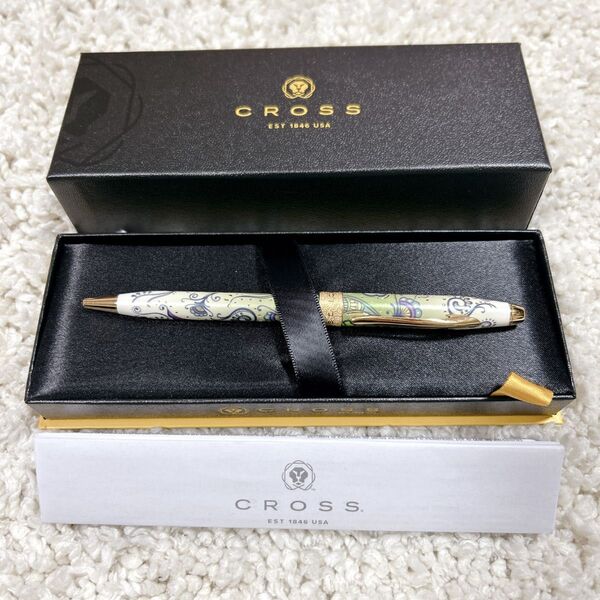 【希少・極美品】CROSS クロス ボタニカ グリーン 緑 ボールペン AT0642-4 ボタニカル柄 ペン 筆記用具 筆記具