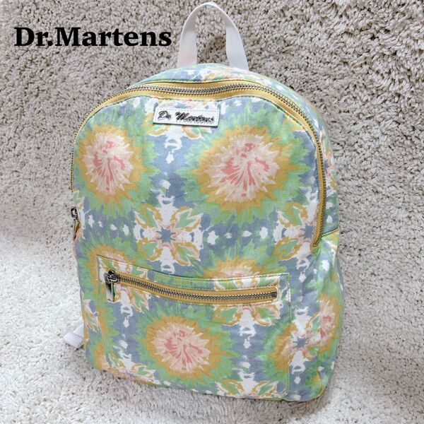 【希少】Dr. Martens リュック バッグパック デイパック リュックサック タイダイ柄 花柄 2way レディース 白