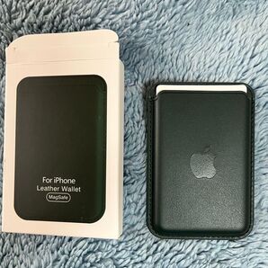 iPhone MagSafe対応 レザーウォレット純正互換品Green