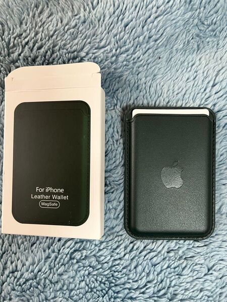 iPhone MagSafe対応 レザーウォレット純正互換品Green