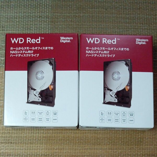 Western Digital HDD 2TB WD Red NAS RAID 3.5インチ WD20EFAX-RT 2台セット