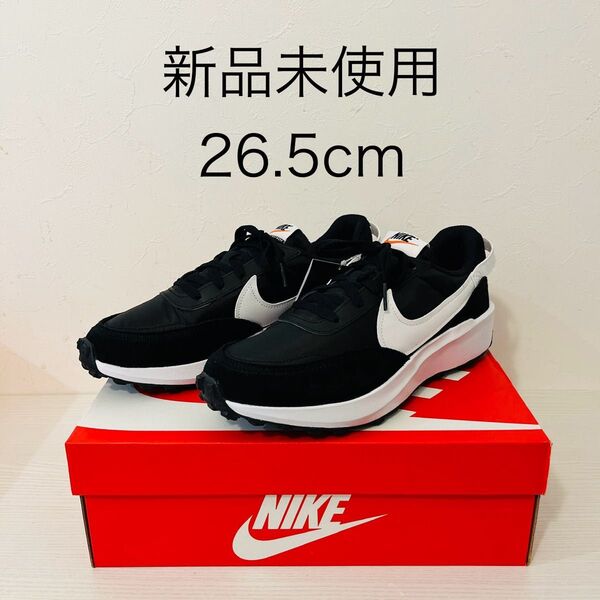 NIKE ナイキ ワッフルワン スニーカー ブラック/ホワイト 26.5