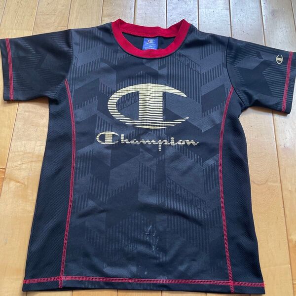 Champion Tシャツ 150 黒 ゴールドロゴ