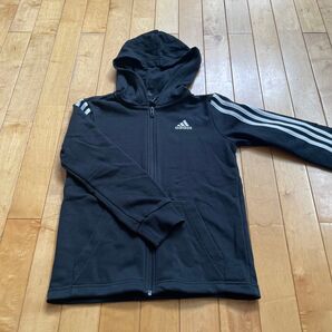 adidas ジップアップパーカー 黒 150