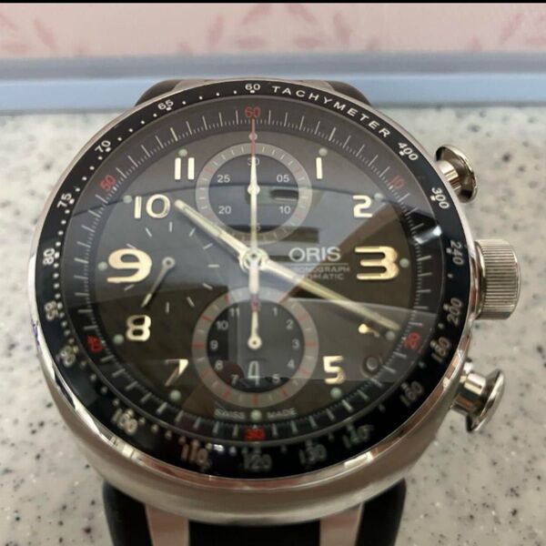 ORIS オリス 7587-72 クロノグラフ チタン 自動巻き メンズ良品 腕時計 動作品