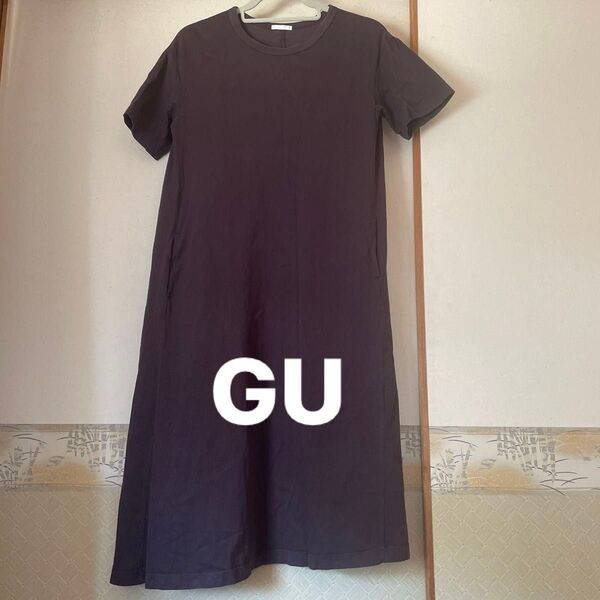 GUコットン100%短めワンピース