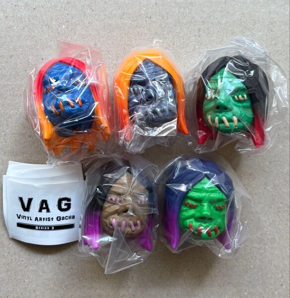 VAG シリーズ3 ドライヘッド 全5種セット _ メディコムトイ _ 魂の守護神 ソウルガーディアン ガチャ フィギュア
