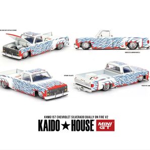1/64 KAIDO HOUSE MINI GT シボレー シルバラード デューリー ファイヤー V2 KHMG157 ミニカー