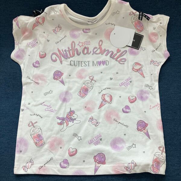 130 tシャツ 女の子 カットソー 半袖Tシャツ キッズ 子供服 半袖