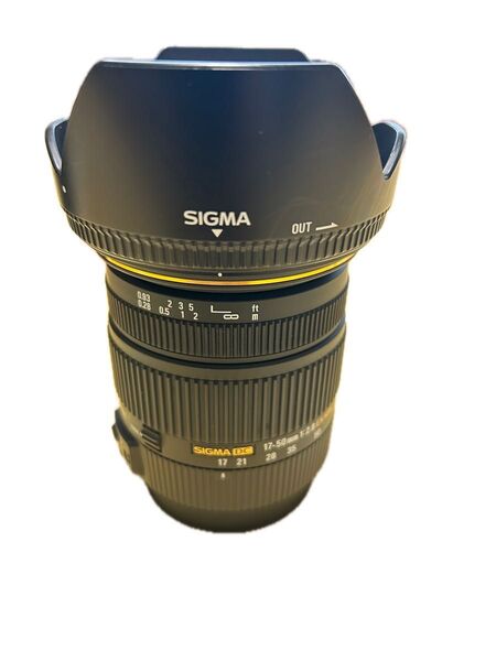 シグマ 17-50 f2.8 EX DC OS Canon APS用 キャノンEF用 美品 ハクバフィルター付き 純正フード付き