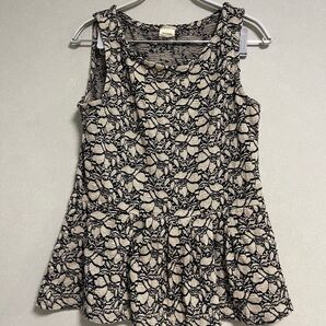 Avvenente アベネンテ レース ノースリーブ フレアチュニック