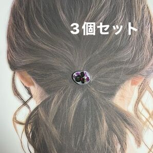 ①お得な3個セット ポニーフックorヘアピンorヘアゴムに加工致します 髪束 髪の毛