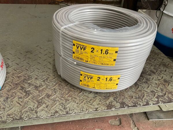 太陽テック VA 1.6mm2芯 100m 新品 2巻セット