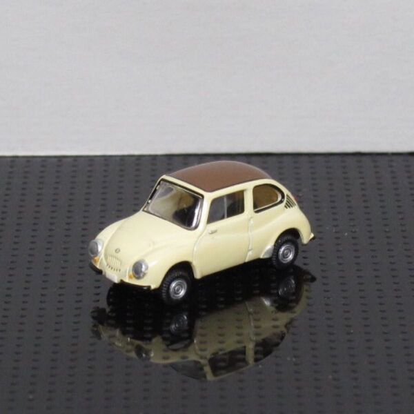 【全長約2cm程度】カーコレクション 第11弾 スバル 360 ベージュ トミーテック カーコレ 1/150