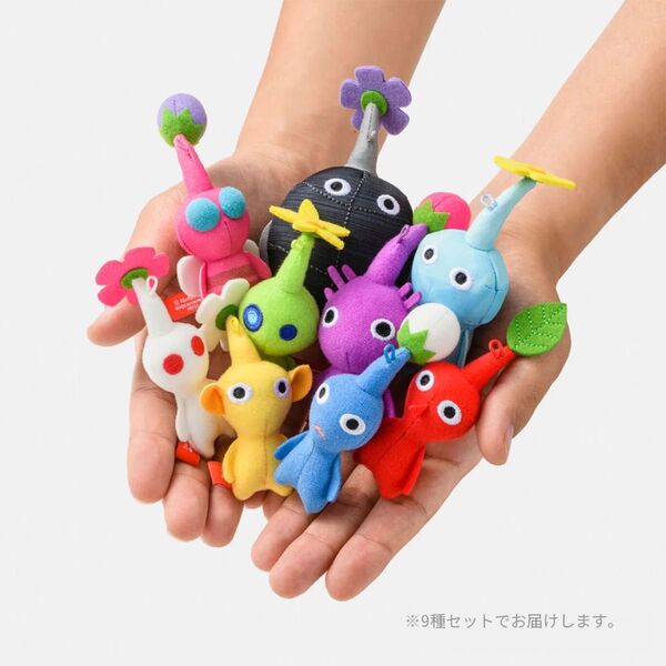 9種 マスコット PIKMIN Nintendo TOKYO 青 黄 赤 紫 白 羽 岩 氷 ヒカリ ピクミン