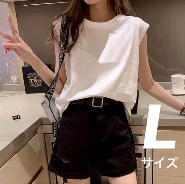 白Tシャツ 無地 フレンチスリーブ ゆったり 夏 体型カバー シンプル オシャレ