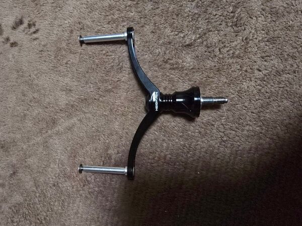 HEIGHTEN ハイテン ダブルハンドル ノブ無 ブラック シマノ、ダイワ用。80ミリ