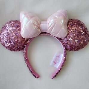 美品 ディズニー ミニー パルパルーザ ファンダーランド スパンコール カチューシャ ピンク