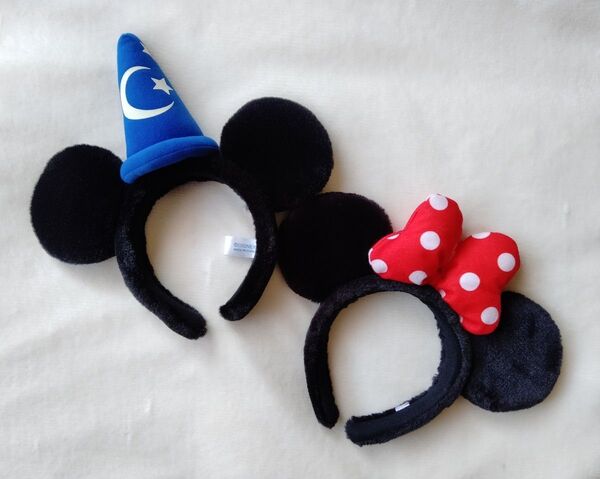 【ペア】ディズニー ファンタジアミッキー&ミニー カチューシャ 2個セット