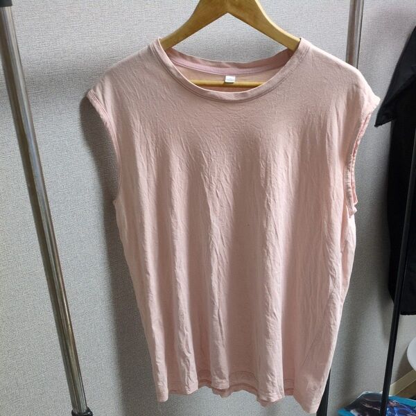 ノースリーブTシャツ ピンク