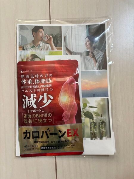 カロバーンEX 30日分 肥満気味の方の体重 体脂肪の減少を助ける 血中中性脂肪 24時間以内に発送
