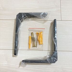 棚受け金具 棚受けブラケットL字金具 直角一体成形 黒 2個入 壁掛け吊り棚 金具棚うけ