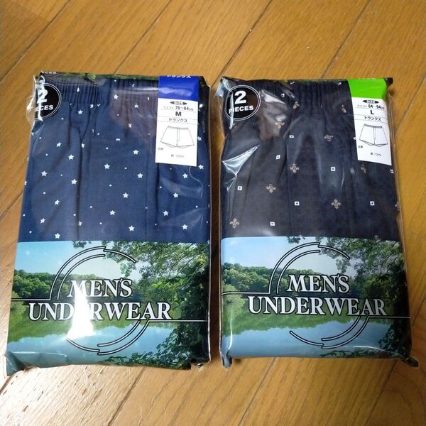 新品 4枚まとめ売りトランクス メンズ下着 Mサイズ Lサイズ 綿100% 紳士物