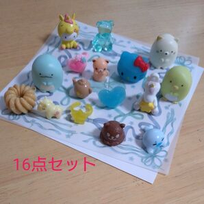 サンリオ ハローキティ 小物16点セット ミニフィギュア フィギュア バスボム バスボール おもちゃ すみっコぐらし ユニコーン