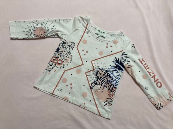 KENZO KIDS 長袖Tシャツ 虎 ロゴ プリント 80cm