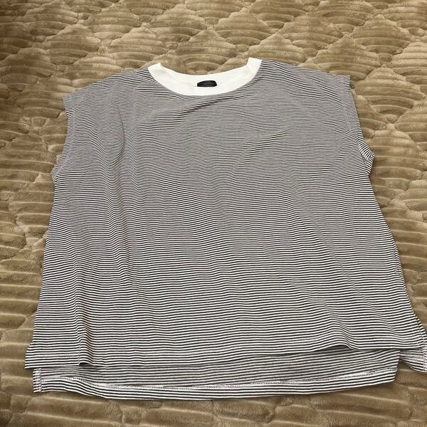 アーバンリサーチアイテムズ ボーダー トップス ノースリーブ Tシャツ