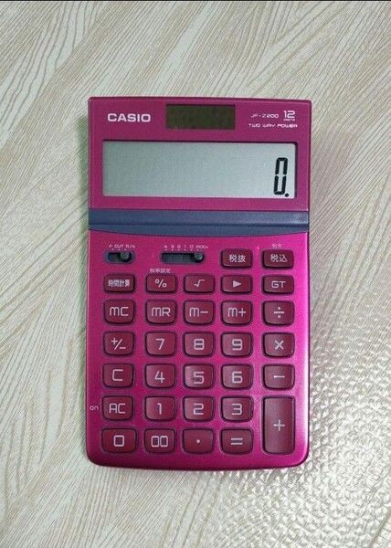 カシオ CASIO 実務電卓 JF-Z 200 ピンク TWO WAY POWER