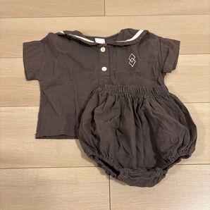 ベビー服 上下セット ブラウン