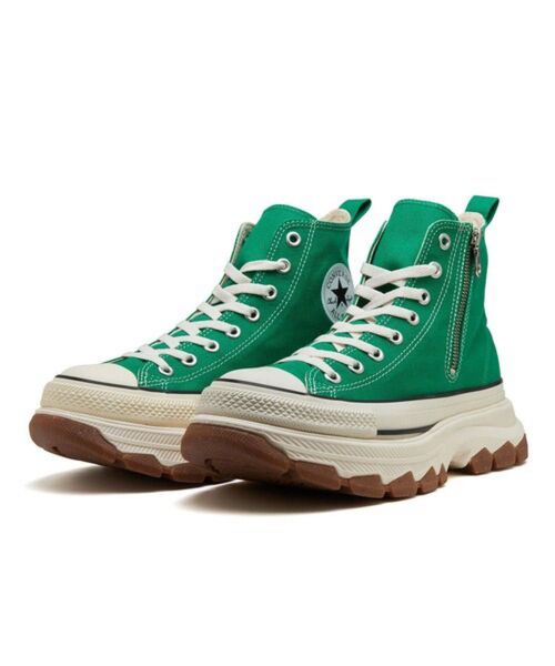 CONVERSE コンバース AS (R) TREKWAVE Z HI オールスタートレックウエーブ グリーン 厚底 ジップアップ