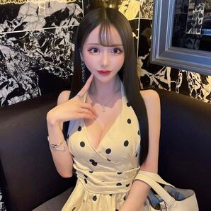 【新品】elmyu リボンネックドット柄ワンピ S アンドマリー ルミニョン
