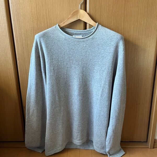 GAP 薄手 ニット グレー Lサイズ メンズトップス クルーネック 春ニット