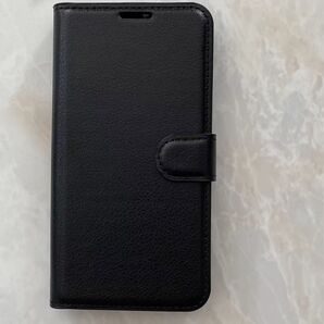 OPPO A73 ブラック 黒色 シンプルレザー手帳型ケース
