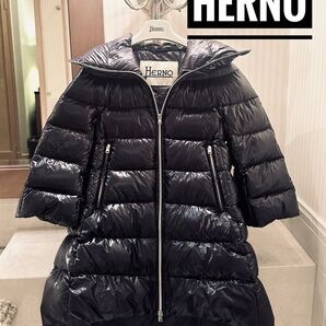 HERNO ヘルノ ダウンコート レディース 軽量 ブラック 黒 おしゃれ M ダウンジャケット