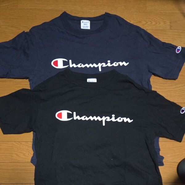 Champion ロゴTシャツ 2枚セット Sサイズ ネイビー ブラック