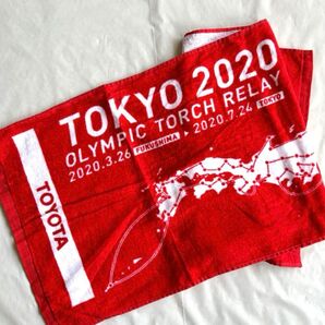 ★東京オリンピック 非売品 TOYOTA タオル 赤