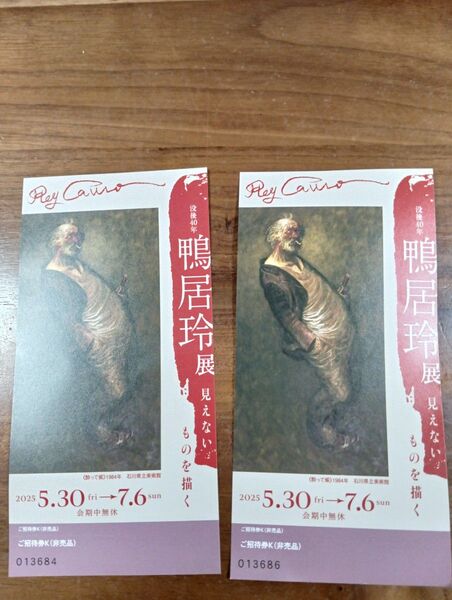 鴨居 玲展 見えないものを描く美術館えきKYOTO招待券2枚