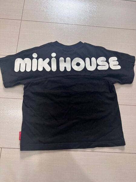 1回着用!ミキハウス バックロゴ Tシャツ 80 半袖