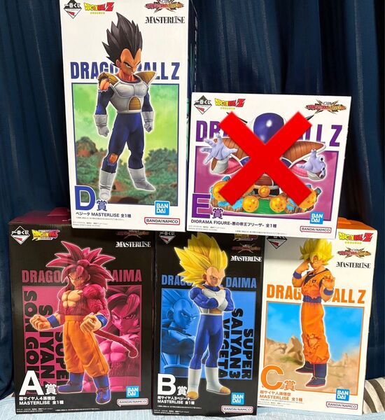 ドラゴンボール 一番くじ VSオムニバスCROSS A賞 B賞 C賞 D賞 フィギュア セット MASTERLISE